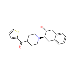 O=C(c1cccs1)C1CCN([C@@H]2Cc3ccccc3C[C@H]2O)CC1 ZINC000049068009