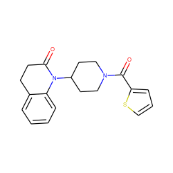 O=C(c1cccs1)N1CCC(N2C(=O)CCc3ccccc32)CC1 ZINC000013832010