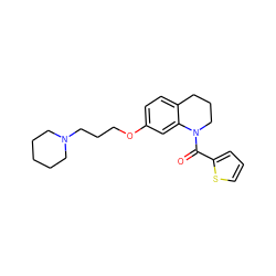 O=C(c1cccs1)N1CCCc2ccc(OCCCN3CCCCC3)cc21 ZINC000036188033