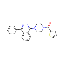 O=C(c1cccs1)N1CCN(c2nnc(-c3ccccc3)c3ccccc23)CC1 ZINC000001113226