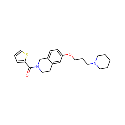 O=C(c1cccs1)N1CCc2cc(OCCCN3CCCCC3)ccc2C1 ZINC000036188051