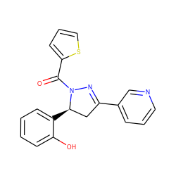 O=C(c1cccs1)N1N=C(c2cccnc2)C[C@H]1c1ccccc1O ZINC000004292073