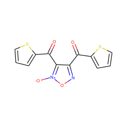 O=C(c1cccs1)c1no[n+]([O-])c1C(=O)c1cccs1 ZINC000000047830