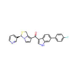 O=C(c1ccn2c1CS[C@@H]2c1cccnc1)c1c[nH]c2cc(-c3ccc(F)cc3)ccc12 ZINC000026736873