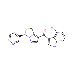 O=C(c1ccn2c1CS[C@@H]2c1cccnc1)c1c[nH]c2cccc(O)c12 ZINC000026738800