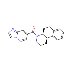 O=C(c1ccn2ccnc2c1)N1CCC[C@@H]2c3ccccc3CC[C@@H]21 ZINC000096169308