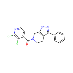 O=C(c1ccnc(Cl)c1Cl)N1CCc2c(-c3ccccc3)n[nH]c2C1 ZINC000226029698