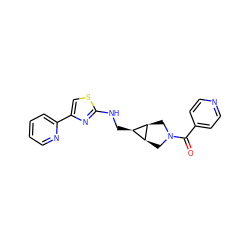 O=C(c1ccncc1)N1C[C@H]2[C@@H](CNc3nc(-c4ccccn4)cs3)[C@H]2C1 ZINC000101637768