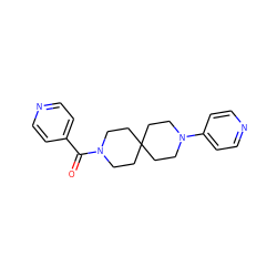 O=C(c1ccncc1)N1CCC2(CC1)CCN(c1ccncc1)CC2 ZINC000003955967