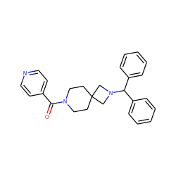 O=C(c1ccncc1)N1CCC2(CC1)CN(C(c1ccccc1)c1ccccc1)C2 ZINC000003955811