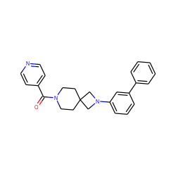 O=C(c1ccncc1)N1CCC2(CC1)CN(c1cccc(-c3ccccc3)c1)C2 ZINC000003956082