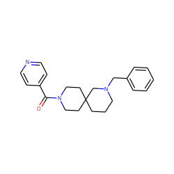 O=C(c1ccncc1)N1CCC2(CCCN(Cc3ccccc3)C2)CC1 ZINC000004238043