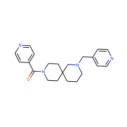 O=C(c1ccncc1)N1CCC2(CCCN(Cc3ccncc3)C2)CC1 ZINC000003956284