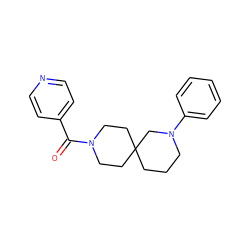 O=C(c1ccncc1)N1CCC2(CCCN(c3ccccc3)C2)CC1 ZINC000003955837