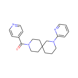 O=C(c1ccncc1)N1CCC2(CCCN(c3ccccn3)C2)CC1 ZINC000003955945