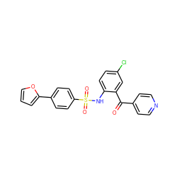 O=C(c1ccncc1)c1cc(Cl)ccc1NS(=O)(=O)c1ccc(-c2ccco2)cc1 ZINC000113627702