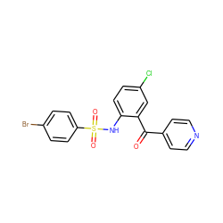 O=C(c1ccncc1)c1cc(Cl)ccc1NS(=O)(=O)c1ccc(Br)cc1 ZINC000113624330