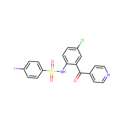 O=C(c1ccncc1)c1cc(Cl)ccc1NS(=O)(=O)c1ccc(I)cc1 ZINC000034211017