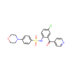 O=C(c1ccncc1)c1cc(Cl)ccc1NS(=O)(=O)c1ccc(N2CCOCC2)cc1 ZINC000113625080