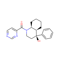 O=C(c1ccncn1)N1CC[C@@](O)(c2ccccc2)[C@@H]2CCCC[C@@H]21 ZINC000071318100