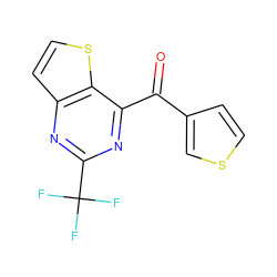 O=C(c1ccsc1)c1nc(C(F)(F)F)nc2ccsc12 ZINC000029050311