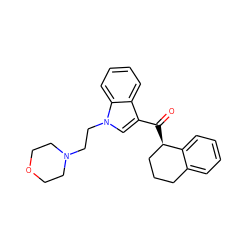 O=C(c1cn(CCN2CCOCC2)c2ccccc12)[C@@H]1CCCc2ccccc21 ZINC000013742612