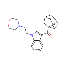 O=C(c1cn(CCN2CCOCC2)c2ccccc12)C12C[C@@H]3CC1C[C@H](C3)C2 ZINC000101301727