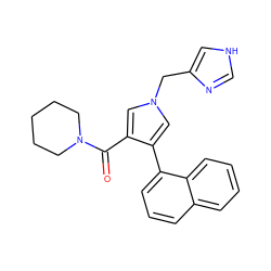 O=C(c1cn(Cc2c[nH]cn2)cc1-c1cccc2ccccc12)N1CCCCC1 ZINC000026830659