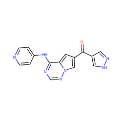 O=C(c1cn[nH]c1)c1cc2c(Nc3ccncc3)ncnn2c1 ZINC000299830173