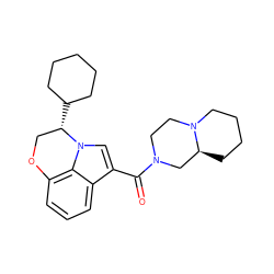 O=C(c1cn2c3c(cccc13)OC[C@@H]2C1CCCCC1)N1CCN2CCCC[C@H]2C1 ZINC000064560331