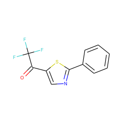 O=C(c1cnc(-c2ccccc2)s1)C(F)(F)F ZINC000045284863