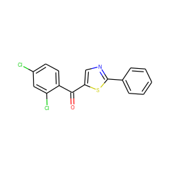 O=C(c1cnc(-c2ccccc2)s1)c1ccc(Cl)cc1Cl ZINC000001395942