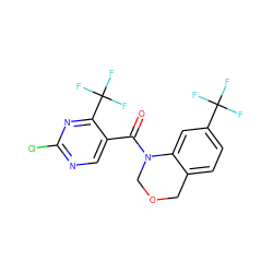 O=C(c1cnc(Cl)nc1C(F)(F)F)N1COCc2ccc(C(F)(F)F)cc21 ZINC000299838597