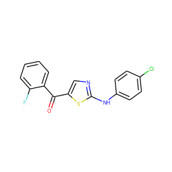 O=C(c1cnc(Nc2ccc(Cl)cc2)s1)c1ccccc1F ZINC000028128916