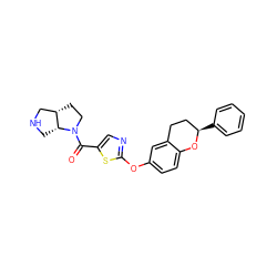 O=C(c1cnc(Oc2ccc3c(c2)CC[C@@H](c2ccccc2)O3)s1)N1CC[C@H]2CNC[C@H]21 ZINC000145634940