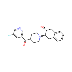 O=C(c1cncc(F)c1)C1CCN([C@@H]2Cc3ccccc3C[C@H]2O)CC1 ZINC000096273572