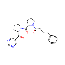 O=C(c1cncnc1)[C@@H]1CCCN1C(=O)[C@@H]1CCCN1C(=O)CCCc1ccccc1 ZINC000013738824