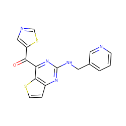 O=C(c1cncs1)c1nc(NCc2cccnc2)nc2ccsc12 ZINC000049018622