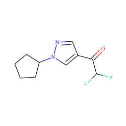 O=C(c1cnn(C2CCCC2)c1)C(F)F ZINC000473114006