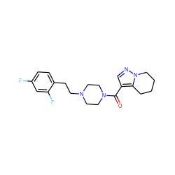 O=C(c1cnn2c1CCCC2)N1CCN(CCc2ccc(F)cc2F)CC1 ZINC000073297158