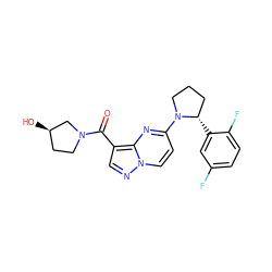 O=C(c1cnn2ccc(N3CCC[C@@H]3c3cc(F)ccc3F)nc12)N1CC[C@@H](O)C1 ZINC000169704133