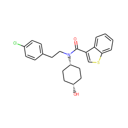 O=C(c1csc2ccccc12)N(CCc1ccc(Cl)cc1)[C@H]1CC[C@@H](O)CC1 ZINC000101226508