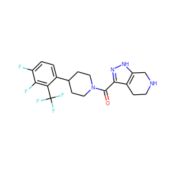 O=C(c1n[nH]c2c1CCNC2)N1CCC(c2ccc(F)c(F)c2C(F)(F)F)CC1 ZINC001772656860