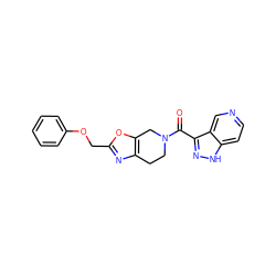 O=C(c1n[nH]c2ccncc12)N1CCc2nc(COc3ccccc3)oc2C1 ZINC000113245576