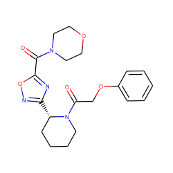 O=C(c1nc([C@H]2CCCCN2C(=O)COc2ccccc2)no1)N1CCOCC1 ZINC000299854641