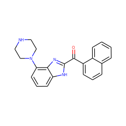 O=C(c1nc2c(N3CCNCC3)cccc2[nH]1)c1cccc2ccccc12 ZINC000045245825