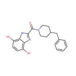 O=C(c1nc2c(O)ccc(O)c2[nH]1)N1CCC(Cc2ccccc2)CC1 ZINC000028604456