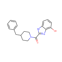 O=C(c1nc2c(O)cccc2[nH]1)N1CCC(Cc2ccccc2)CC1 ZINC000036294445