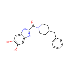 O=C(c1nc2cc(O)c(O)cc2[nH]1)N1CCC(Cc2ccccc2)CC1 ZINC000036294468