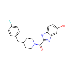 O=C(c1nc2cc(O)ccc2[nH]1)N1CCC(Cc2ccc(F)cc2)CC1 ZINC000035259641